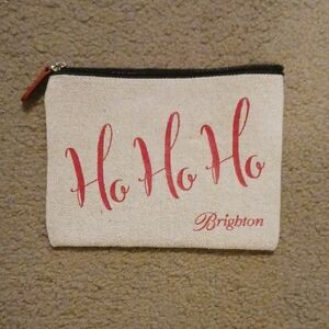 Brighton Festive Canvas Pouch with Red Accents